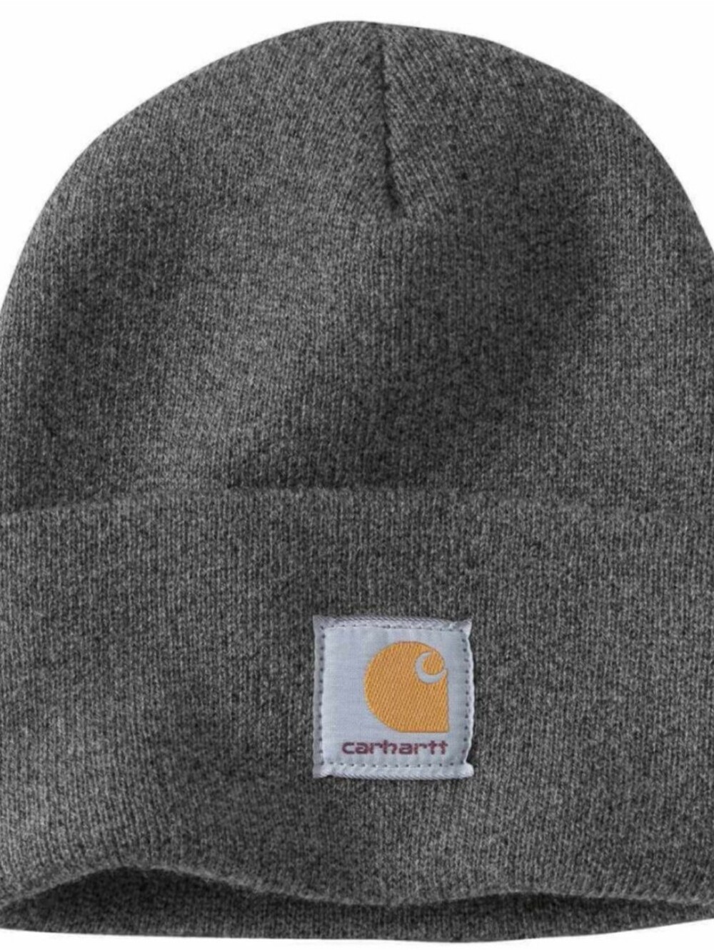 Carhartt® A18 Ribbed Knit Beanie, Unisex Poodle Beanie, Charcoal Heather
